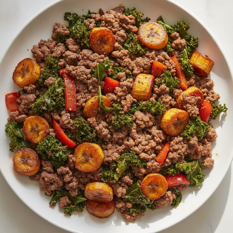 Ground Beef and Plantain Skillet