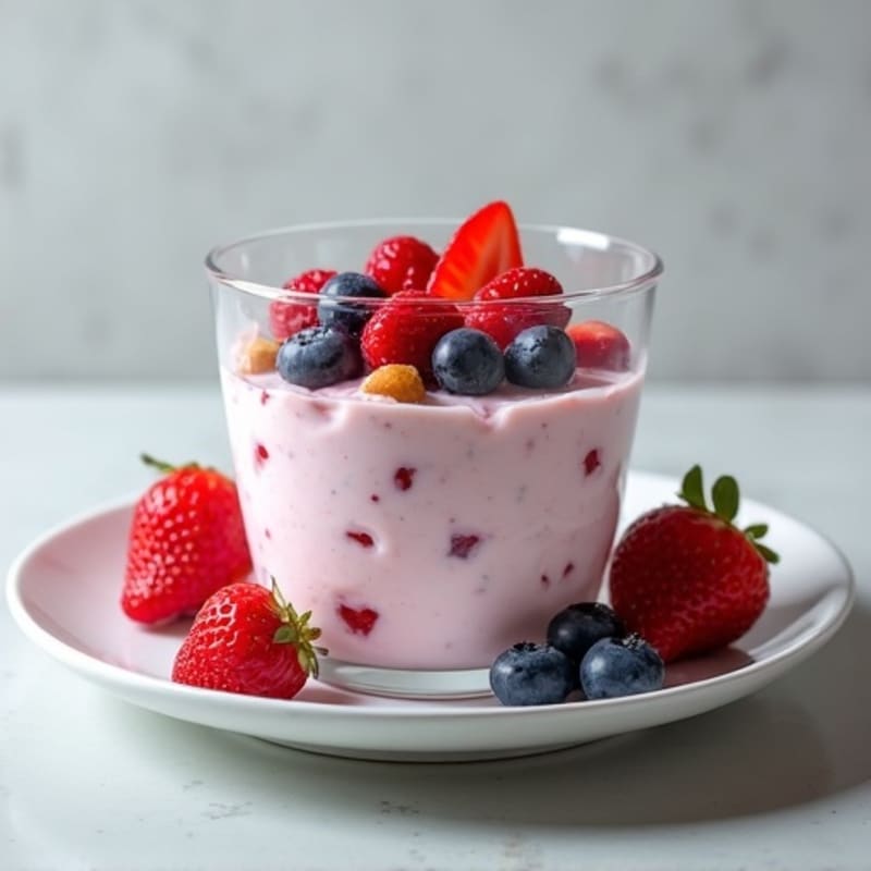 Greek Yogurt Protein Pudding with Berries