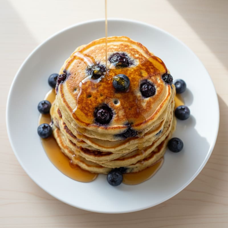 Blueberry Ricotta Protein Pancakes