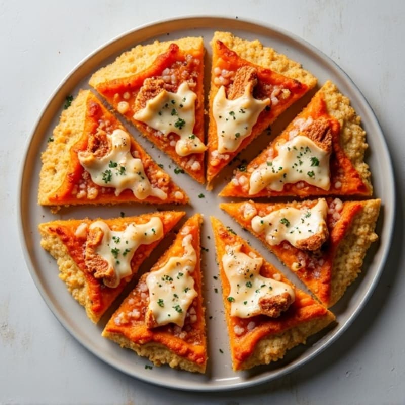 Crispy Buffalo Chicken Cauliflower Crust Pizza