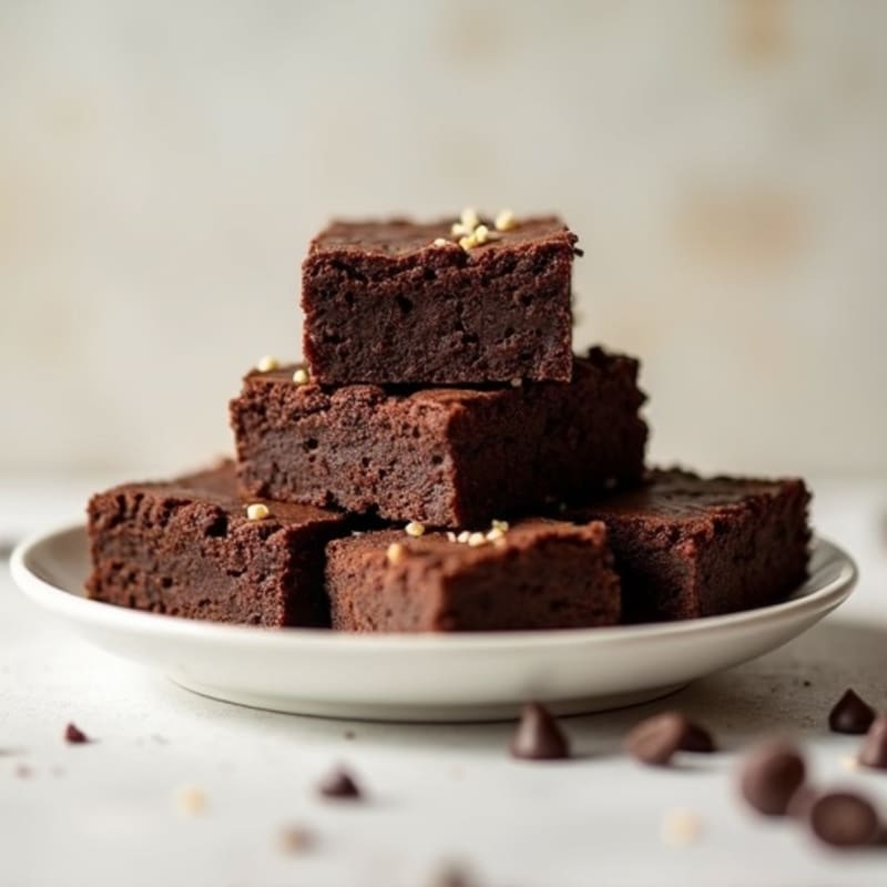 Baked Fudgy Dark Chocolate Protein Squares