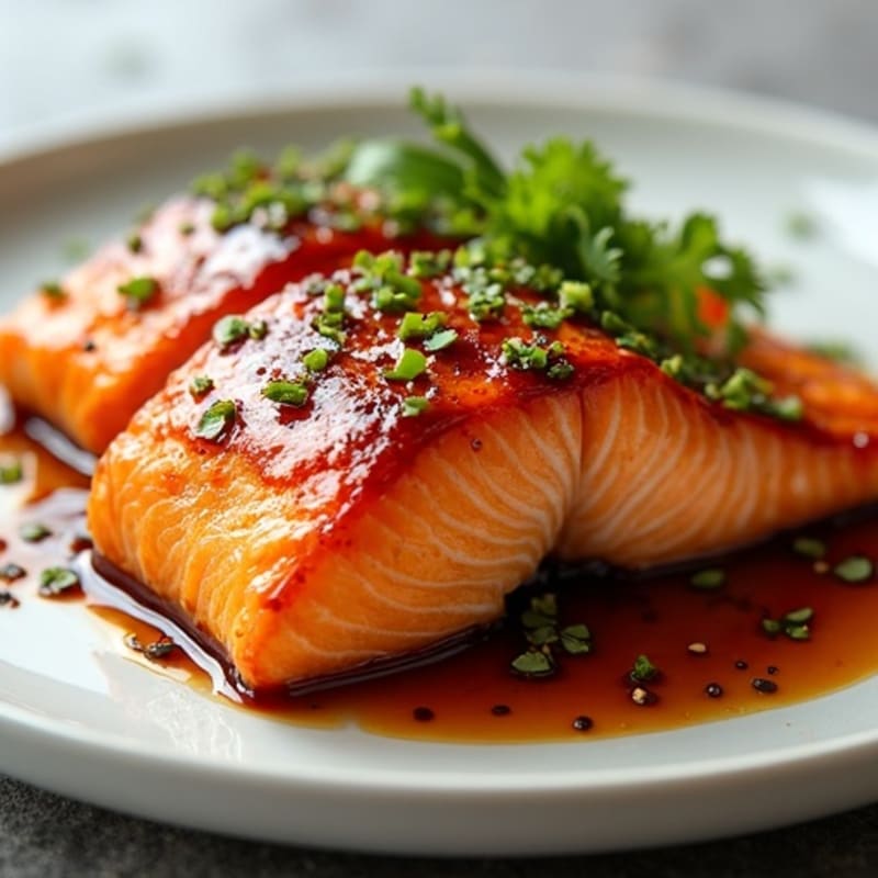 Sweet-Sticky Glazed Teriyaki Salmon