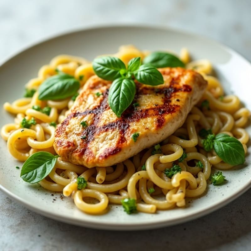 Chicken with Fresh Pesto Whole Wheat Pasta