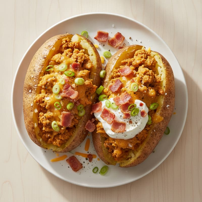 Bacon Cheddar Stuffed Potatoes