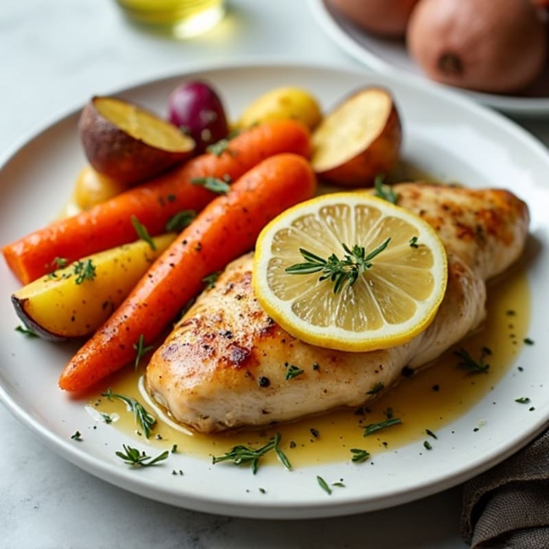 Sheet Pan Lemon-Herb Chicken with Roasted Root Vegetables