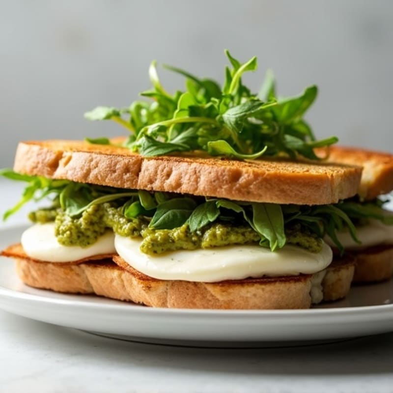 Pesto-Herb Turkey Panini with Fresh Mozzarella