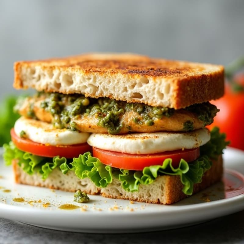 Fresh Mozzarella Pesto Grilled Chicken Sandwich