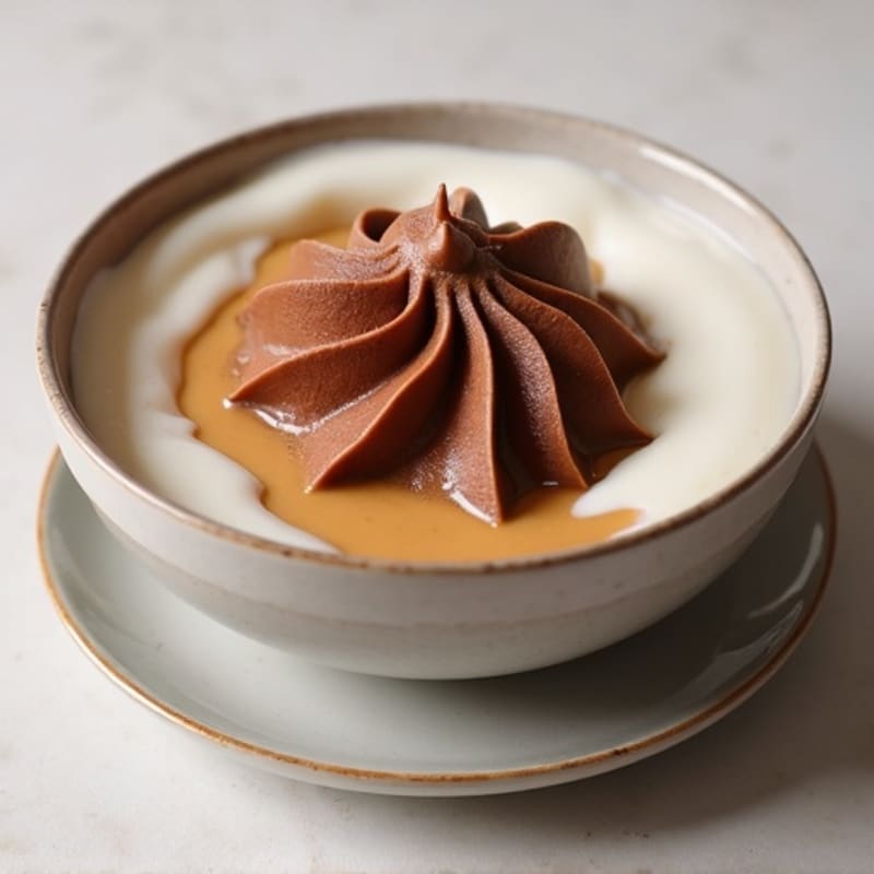 Silky Chocolate Protein Pudding with Almond Butter Swirl