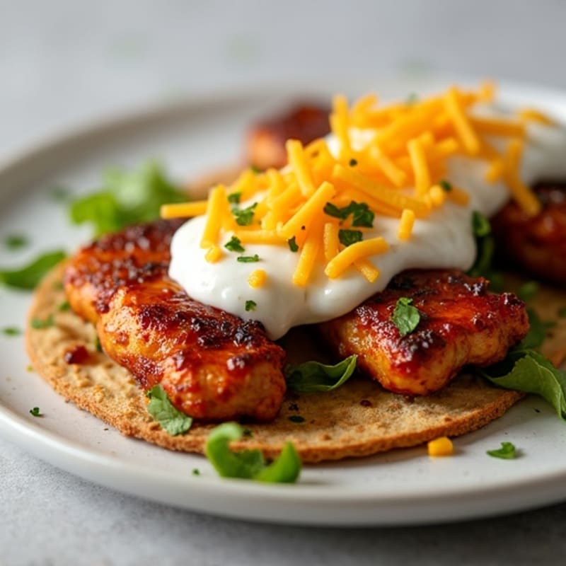 Crispy BBQ Ranch Chicken Flatbread