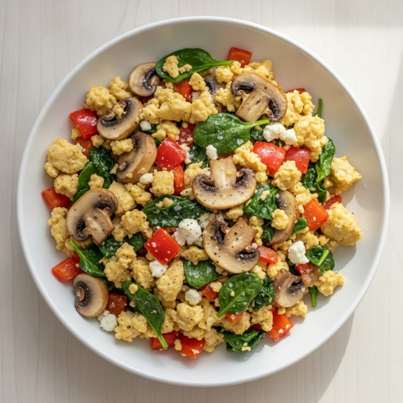 Garden Vegetable Scramble with Eggs