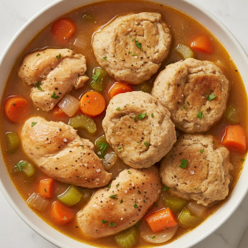 Homestyle Chicken and Herb Dumplings