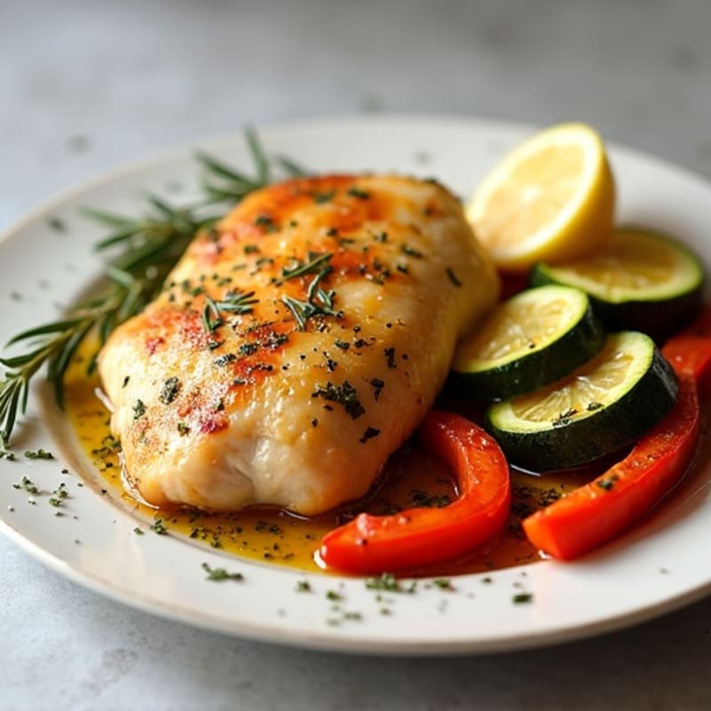 Lemon Herb Roasted Chicken with Roasted Vegetables
