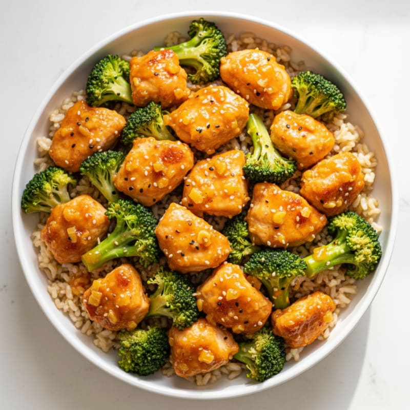 Baked Orange Chicken and Broccoli
