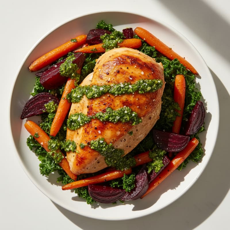 Roasted Chicken with Root Vegetables and Herbs
