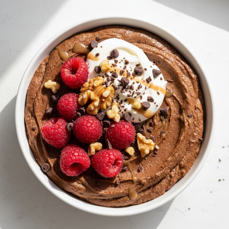 Silky Chocolate Protein Mousse with Greek Yogurt