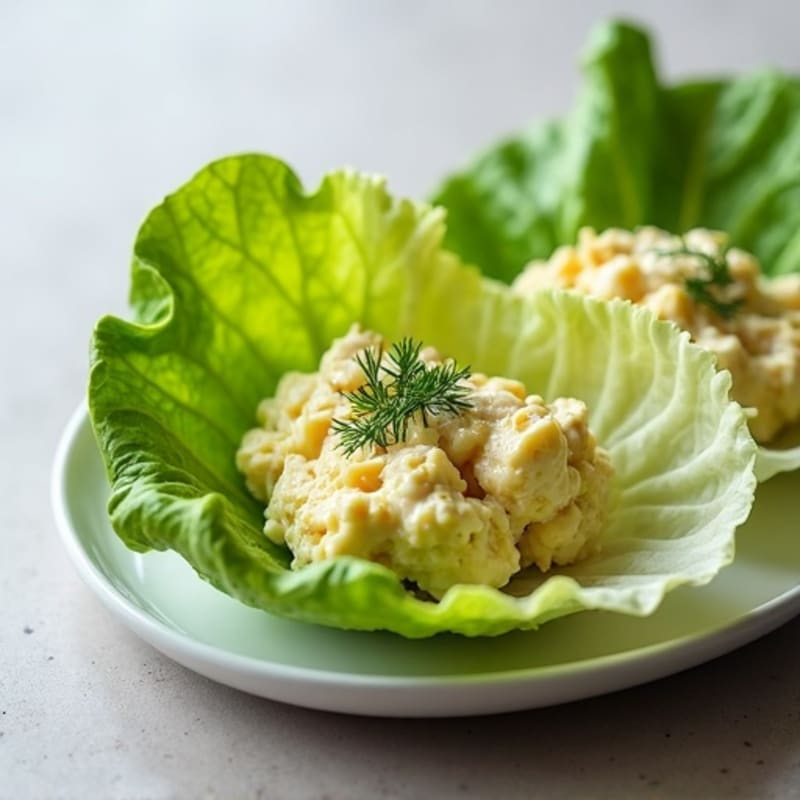Creamy Herb Egg Salad Lettuce Wraps