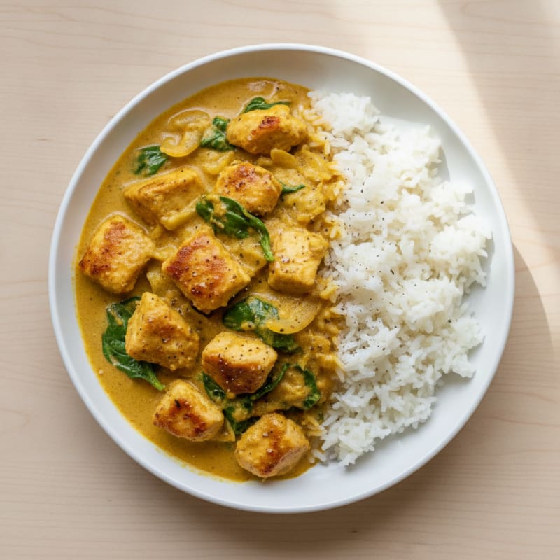 Ginger Turmeric Chicken Curry with Basmati Rice