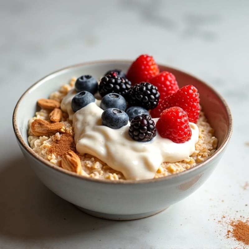 Creamy Berry Protein Oatmeal