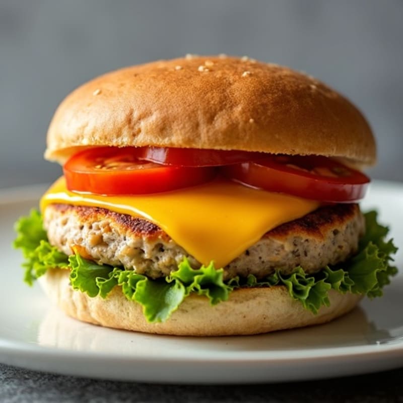 Crispy Mozzarella-Stuffed Turkey Burger