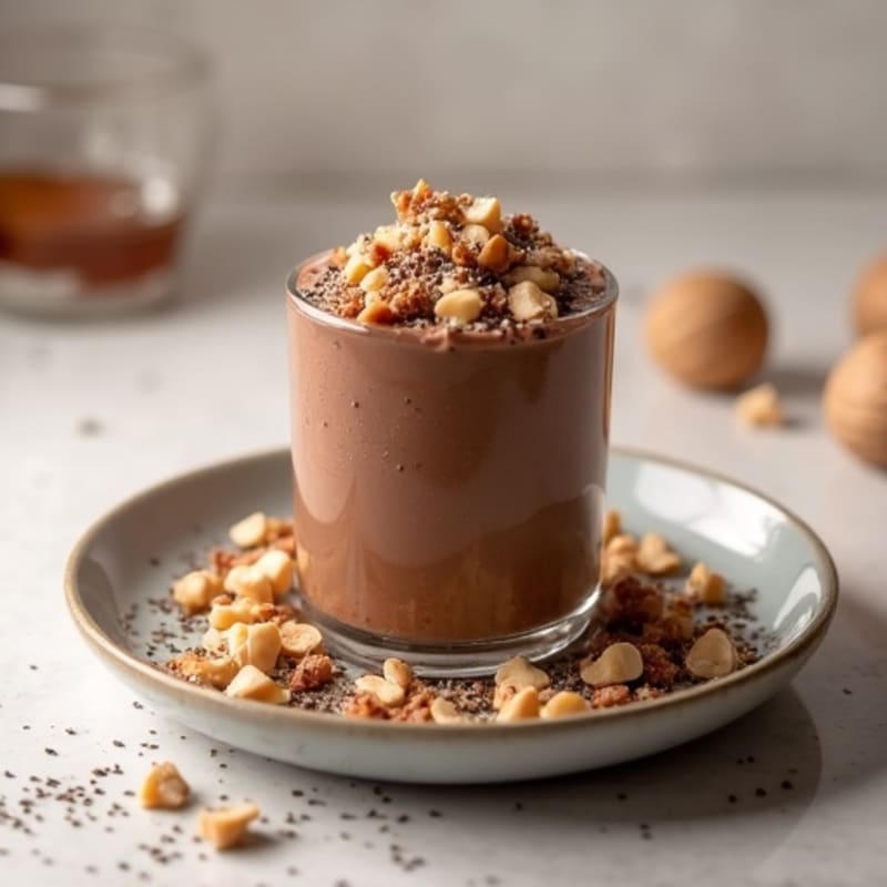 Protein Chocolate Greek Yogurt Mousse with Peanut Crunch