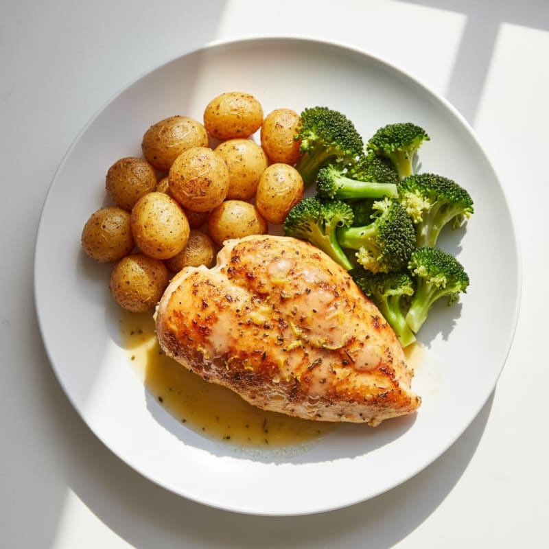 Crispy Lemon-Herb Roasted Chicken Breast