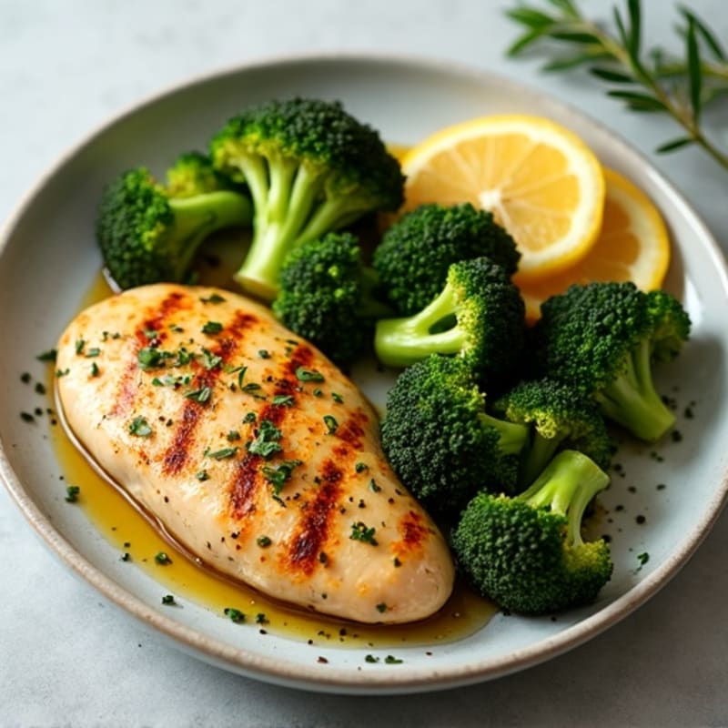 Sheet Pan Garlic Herb Chicken and Roasted Broccoli