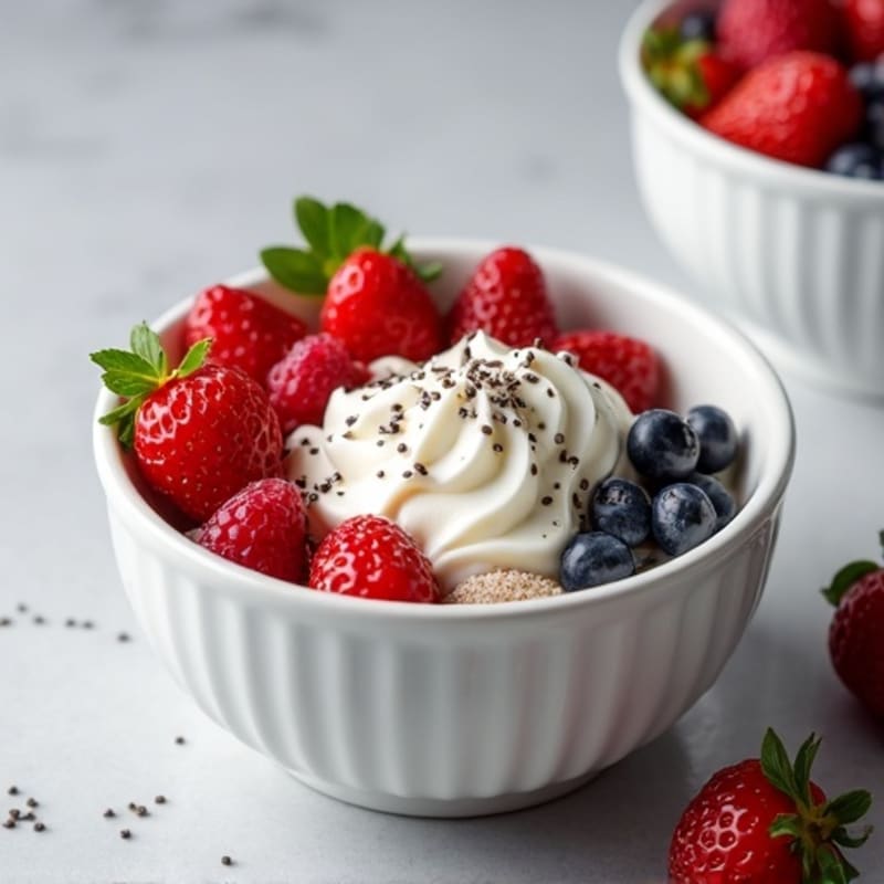 Creamy Greek Yogurt Protein Bowl with Mixed Berries and Chia Seeds