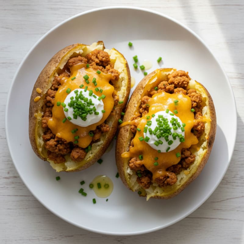 Loaded Baked Potatoes with Chives