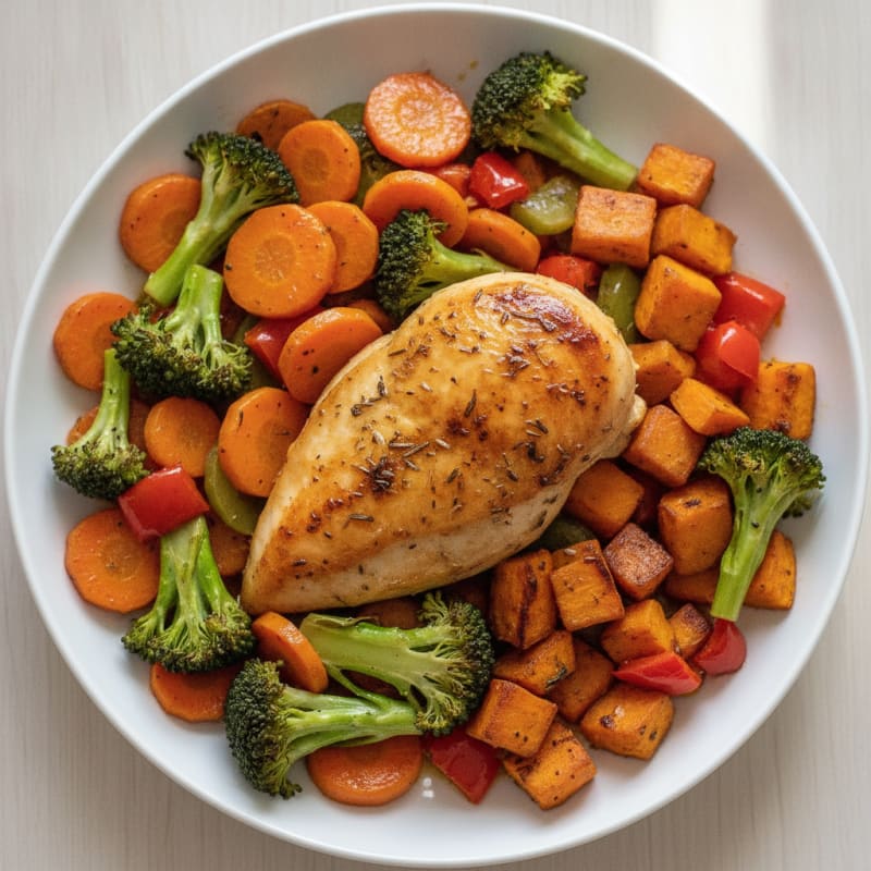Garlic Herb Roasted Chicken with Vegetables
