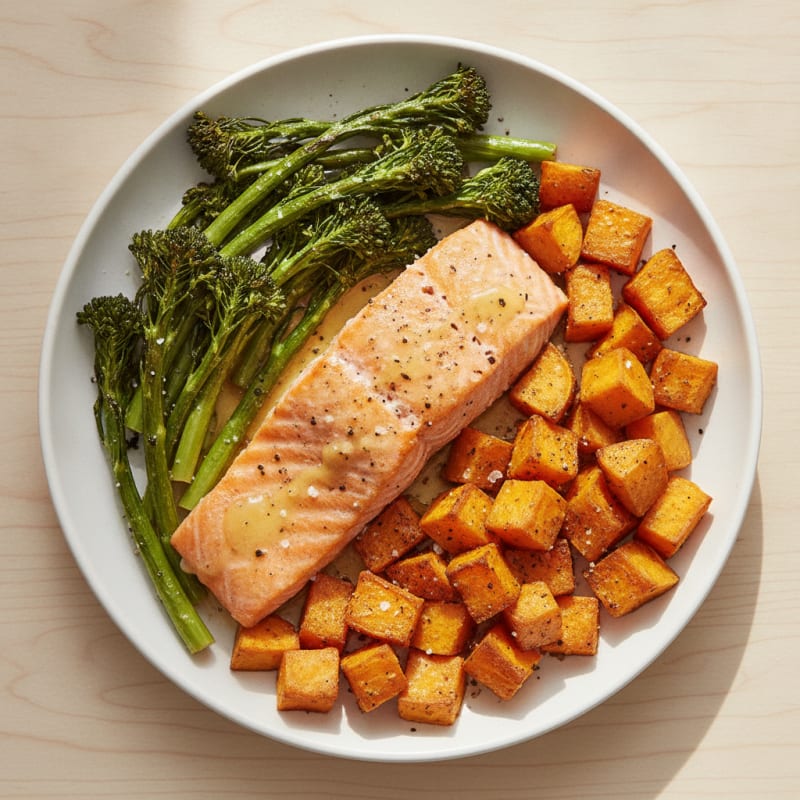 Sheet Pan Salmon with Roasted Broccolini