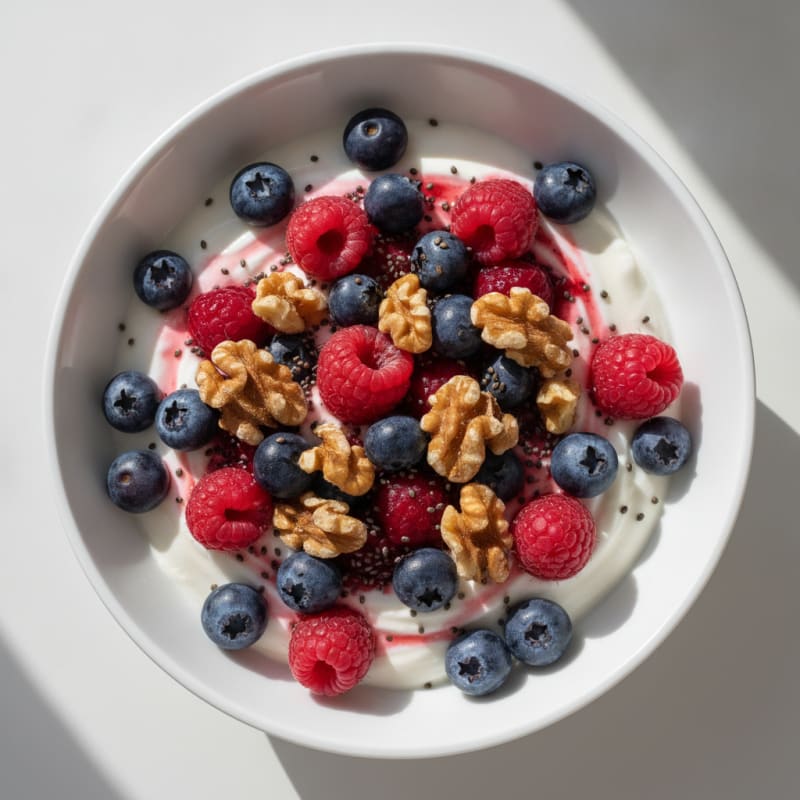 Creamy Greek Yogurt with Fresh Berries and Chia Seeds