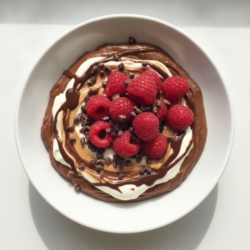 Silky Chocolate Protein Mousse with Greek Yogurt