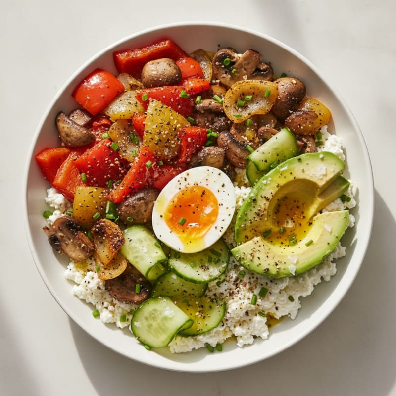 Cottage Cheese Power Bowl with Roasted Vegetables