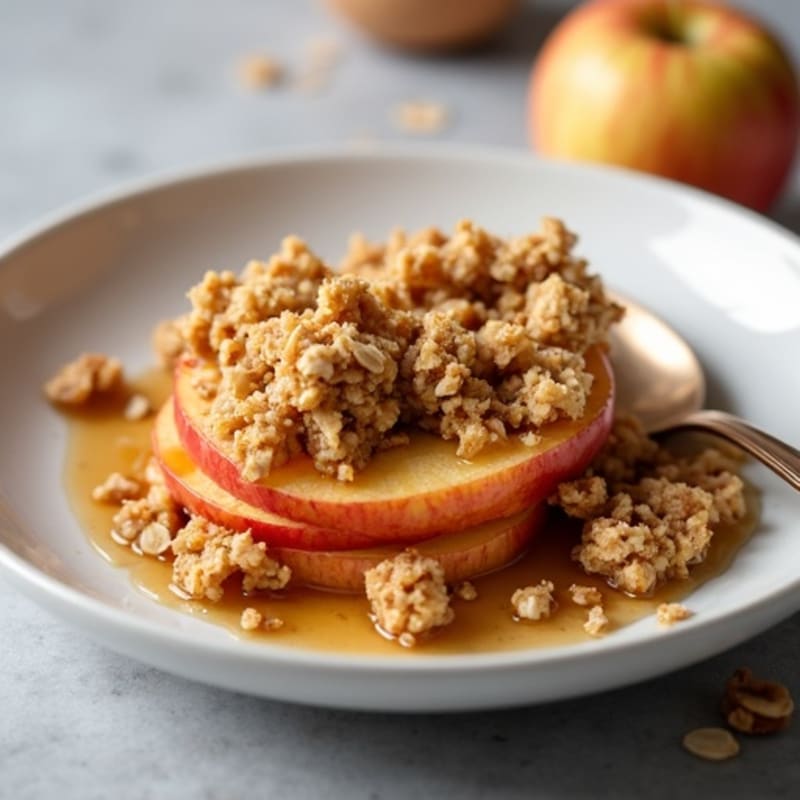 Warm Spiced Apple Crumble with Crispy Oat Topping