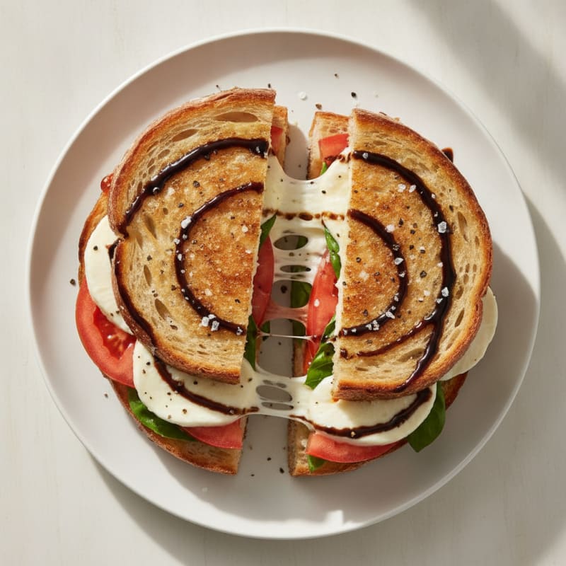 Grilled Caprese Sandwich with Balsamic Glaze