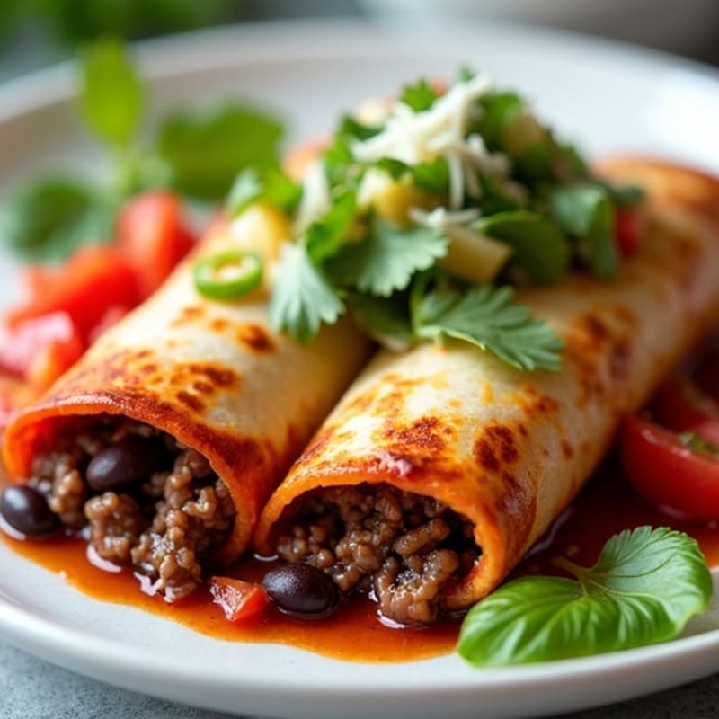 Lean Beef and Black Bean Enchiladas with Fresh Salsa