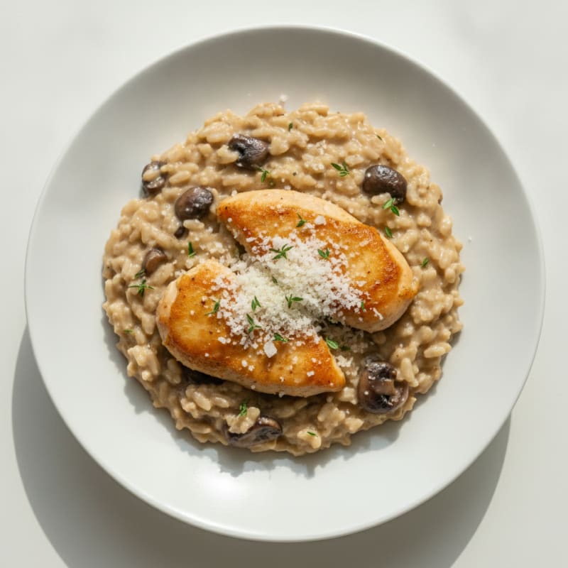 Creamy Mushroom Risotto with Parmesan
