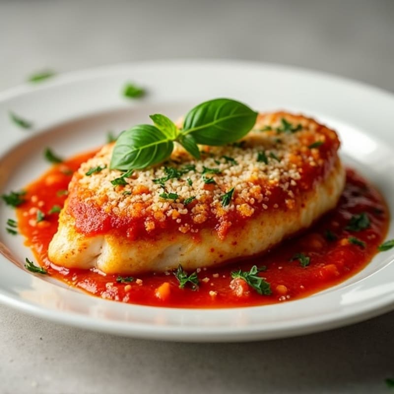 Crispy Baked Chicken Parmesan with Fresh Herbs
