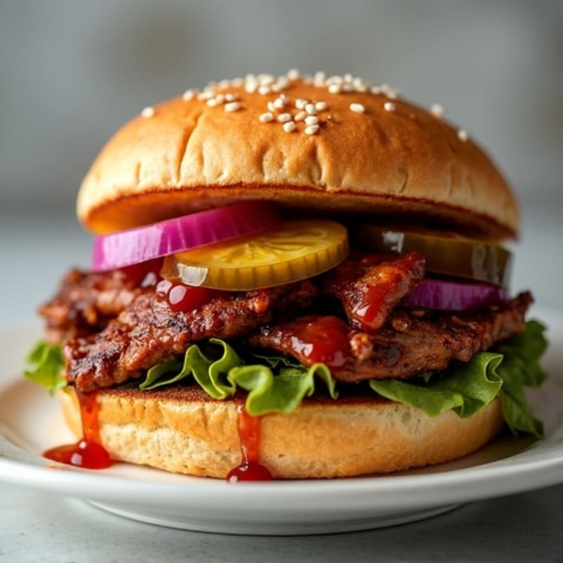 Slow-Cooked Smoky Brisket Sandwich