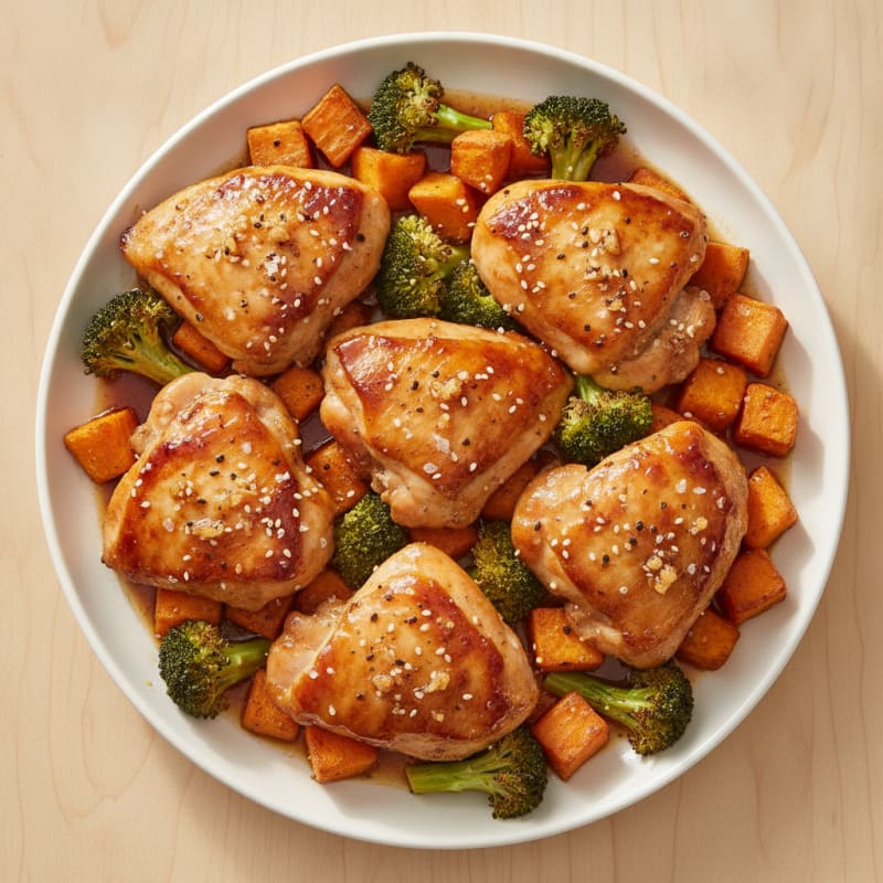 Sheet Pan Honey-Garlic Chicken Thighs