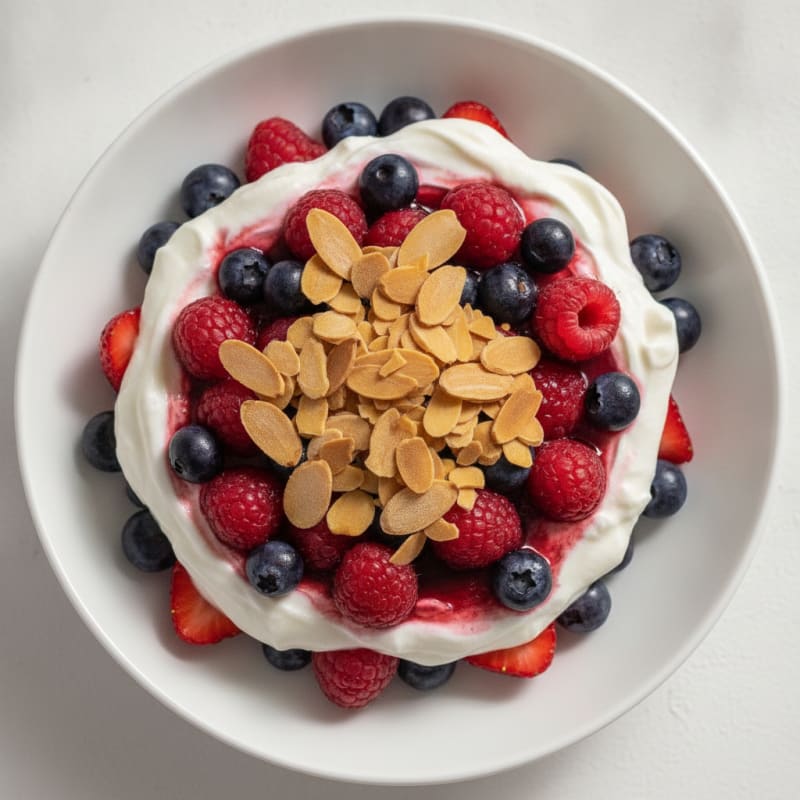 Greek Yogurt Protein Parfait with Mixed Berries