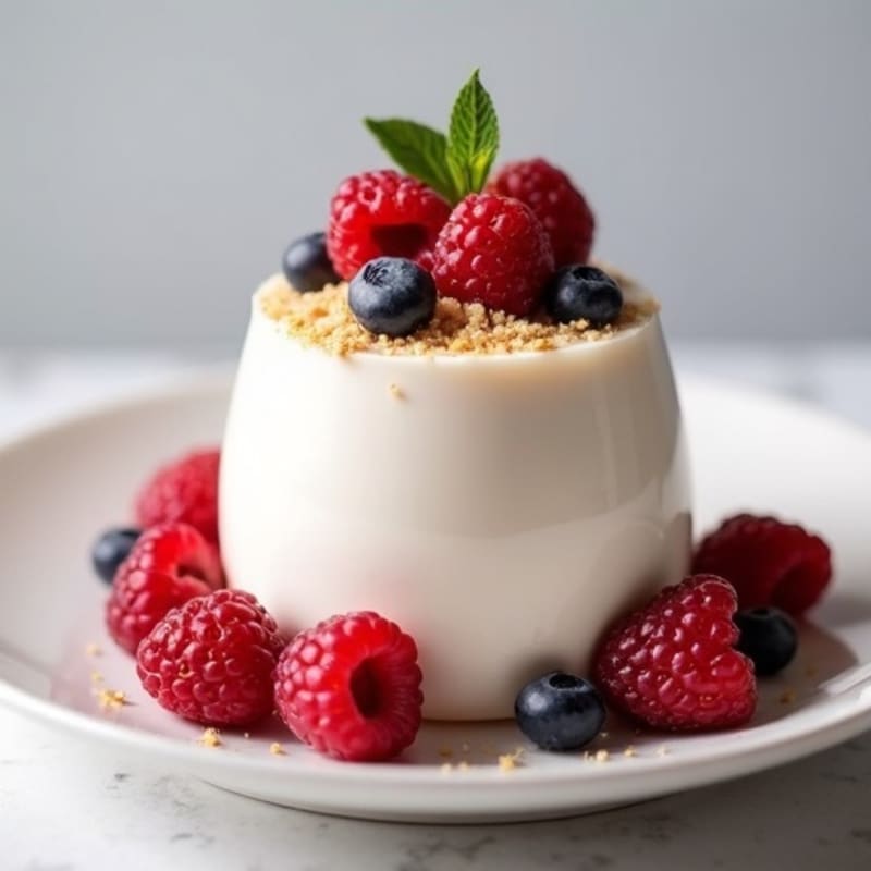 Greek Yogurt Protein Mousse with Mixed Berries