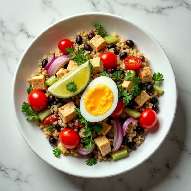 Hearty Quinoa and Black Bean Salad with Fresh Herbs