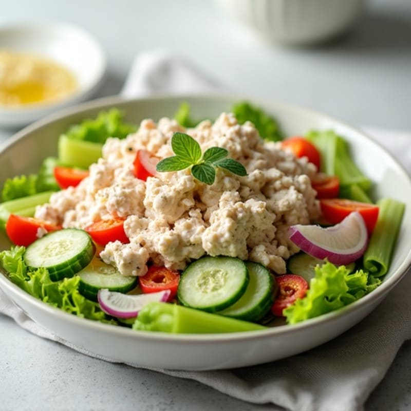Light and Creamy Tuna Salad with Crisp Vegetables
