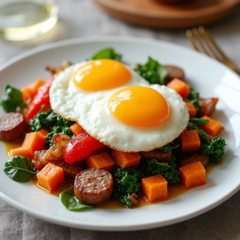 Protein-Packed Sweet Potato Hash with Eggs