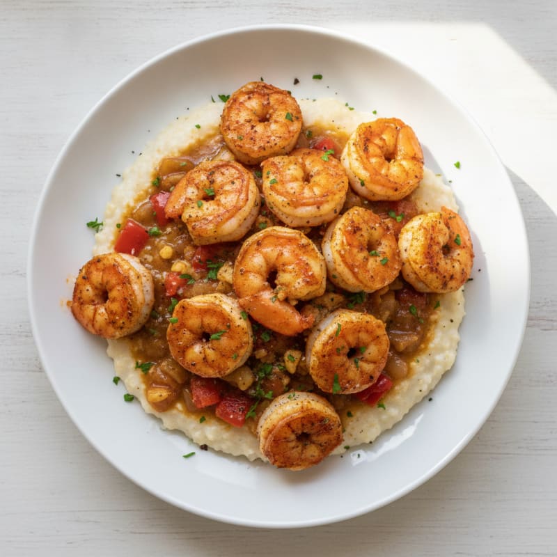 Cajun Shrimp and Creamy Grits