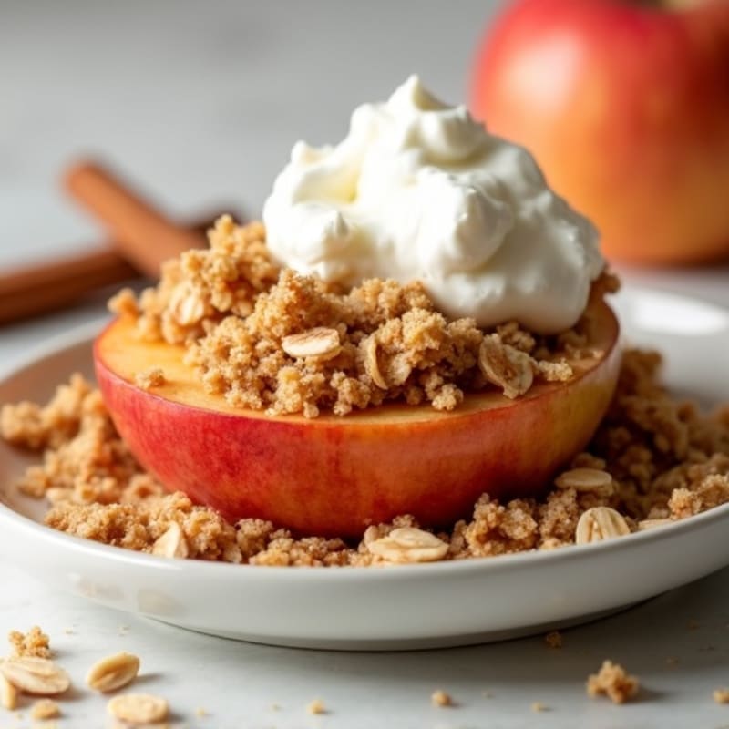 Baked Cinnamon Apples with Crispy Oat Crumble