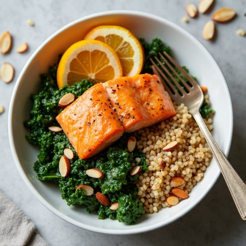 Citrus-Glazed Salmon Power Bowl with Crunchy Kale