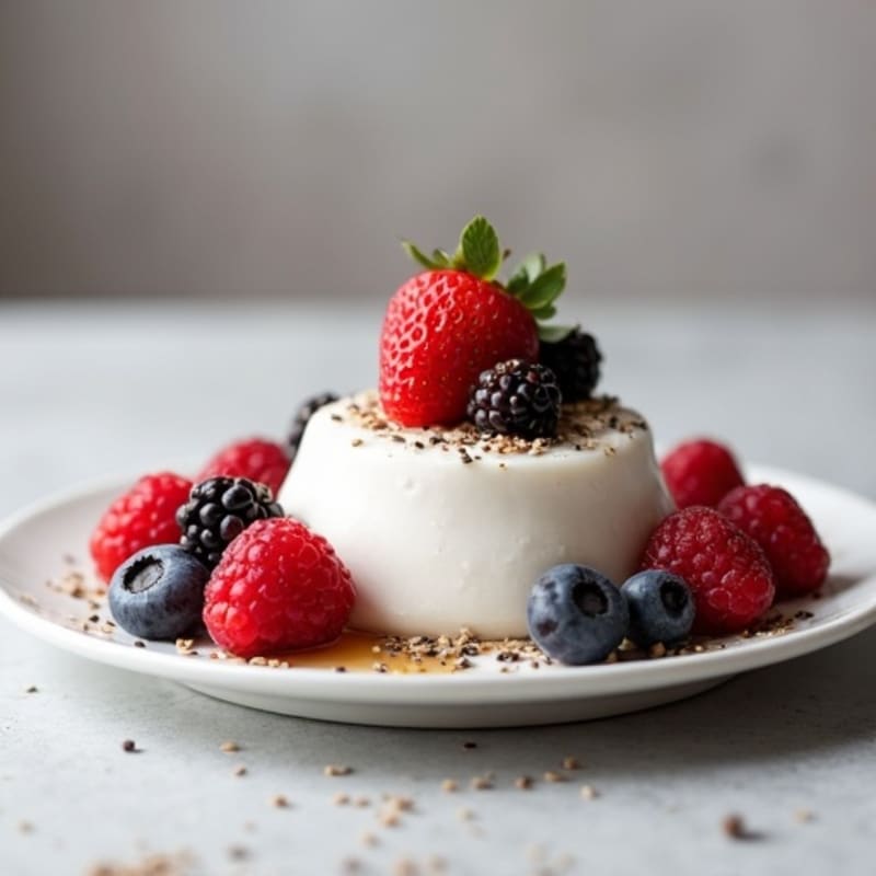 Greek Yogurt Protein Mousse with Mixed Berries