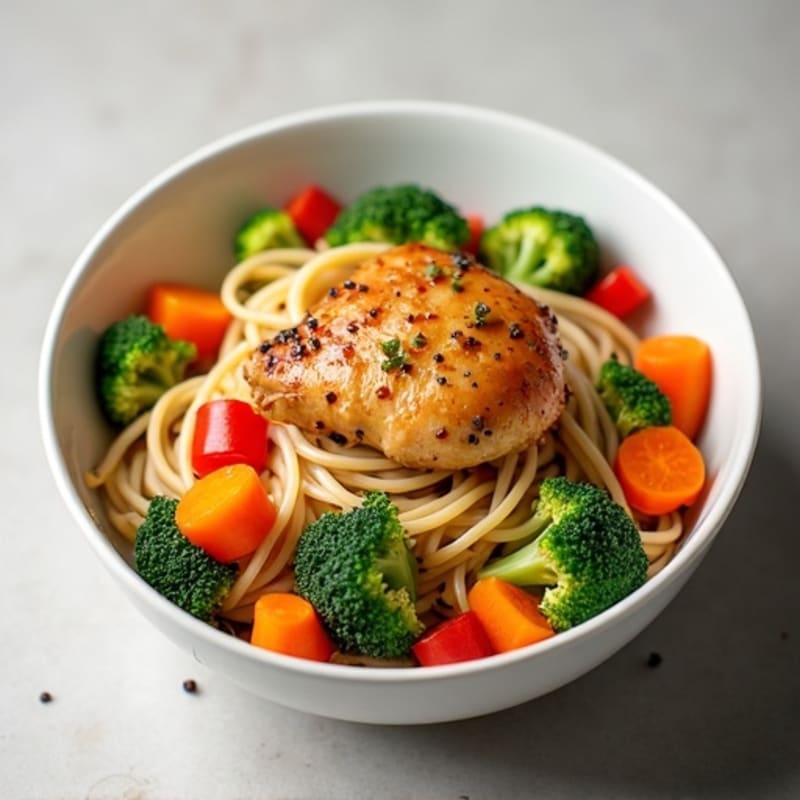Hearty Chicken and Vegetable Noodle Bowl